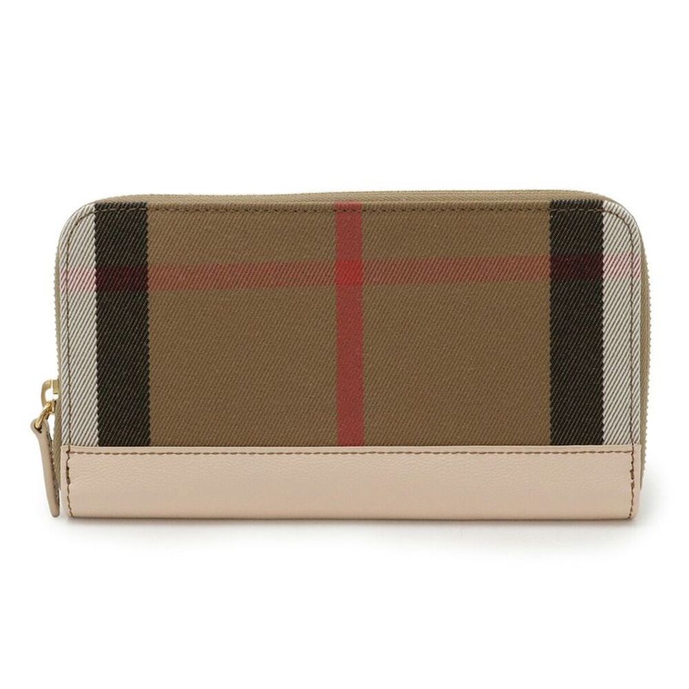 House Check Zip-Around Long Wallet